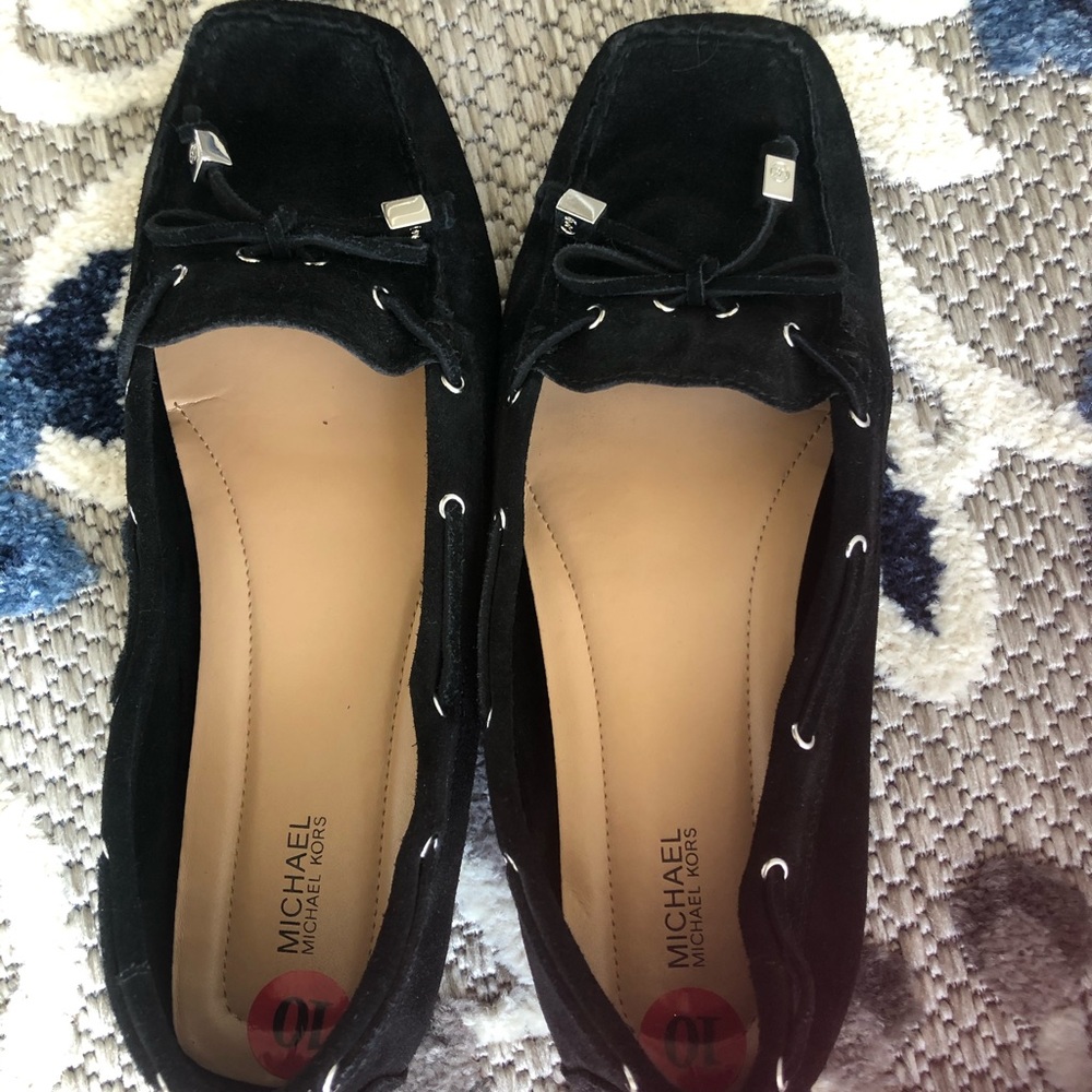 Michael Kors black suede moccasins size 10
